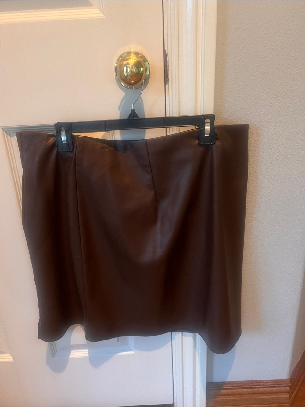 Old Navy Brown Faux Leather Mini Skirt